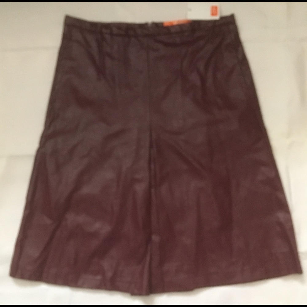 Joe Fresh vegan leather a line mini skirt.